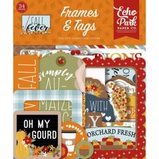 Crafts EP Frames Tags Fall Fever Hay Rides Pumpkins Leaf Piles Orchard Fresh