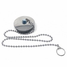 Chrome Metal Bathroom Bath Plug and Chain Heavy Duty Brass 1 3/4"