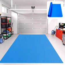 Blue Garage Floor Mat Roll Diamond Plate PVC Vinyl Flooring Non-Slip 2.5mm Thick