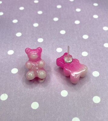 Gummy Bear Earrings For Sensitive Ears (pink 2)