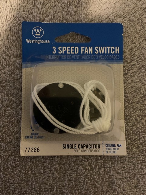Westinghouse 3 speed fan switch 77286