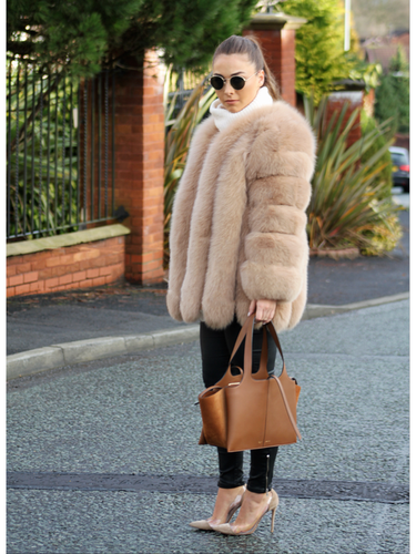 Real Fur Coat Leather Jacket | eBay