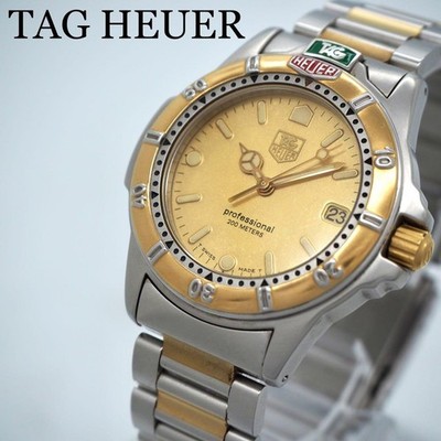 340 Working Beautiful Condition TAG Heuer Men s Watch Professional Gold