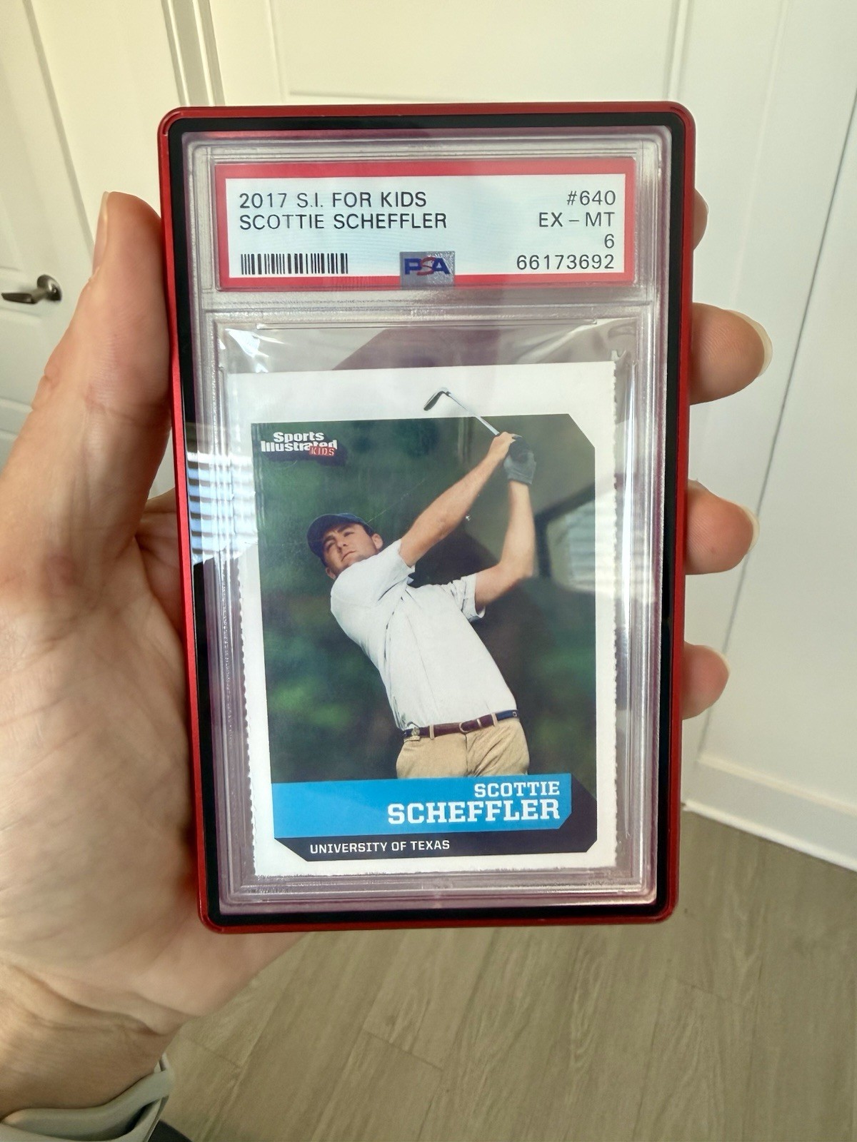 2017 Sports Illustrated for Kids Scottie Scheffler #640 Rookie (RC) PSA 6