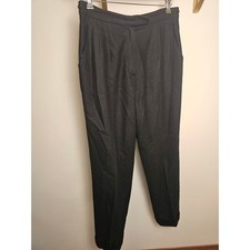 Vintage Harve Benard Wool Black Pleated Women's Trousers