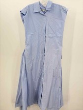 Pre-Owned Zara Blue Size Medium Maxi Short Sleeve Dress