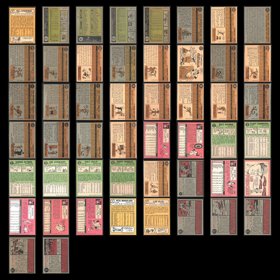 Lote de 50 tarjetas de béisbol de los Chicago Cubs de colección sin duplicados Topps distribuidor a granel en muy buena condición Foto 2 de 4