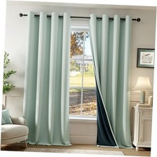 100 Blackout Curtains 63 Inch Long 2 52"W x 63"L Pack of 2 Seafoam Green