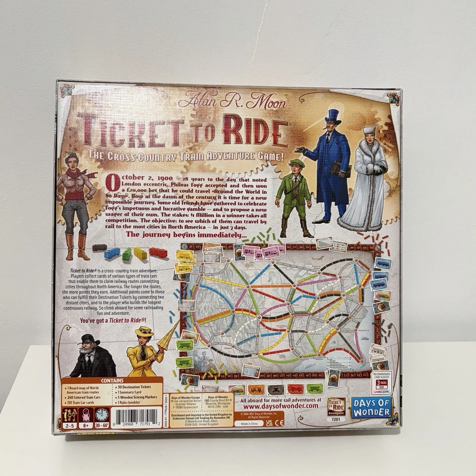 Ticket To Ride Board Game Days Of Wonder Alan R.Moon - New Open Box - Image 2 of 4