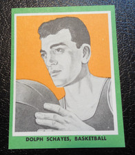 1963 RARE Jewish Sports Stamp Dolph Schayes Nationals hand cut NO guidelines HOF