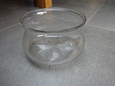 Ciotola in vetro rotonda vintage con base in vetro tagliato??  Fiori di caramelle Trifle
