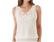 Shadowline Lingerie Velrose Cotton Batiste Camisole Ivory