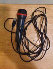 USB Wired Handheld/Stand-Held Microphone with Cable, Black with Red Ring
