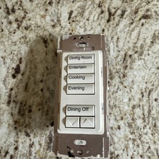 Lutron HomeWorks STWD-6BRL Light Almond 6 Button Raise Lower Keypad Dimmer