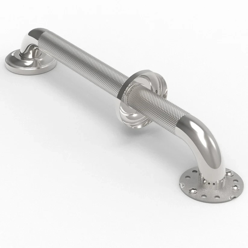 10/12/16 inch Knurled Grab Bars for bathroom, Stainless Steel, 500lbs Loading