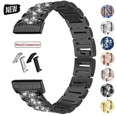 Für Fitbit Versa 4 / Versa 3 / Sense 2 /Sense Ersatz Edelstahl Metall Armband DE
