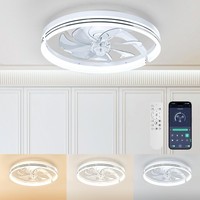 Dimmbar LED Deckenventilator Mit Beleuchtung Fernbedienung Leiser F Schlafzimmer