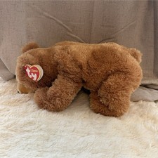Ty Beanie Buddy “Large Camper” Brown Bear Plush Stuffed Animal Collectible Toy
