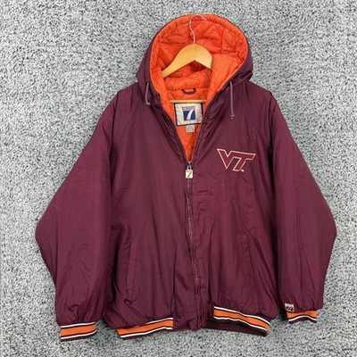 Vintage Virginia Tech Hokies Logo 7 Jacket Adult XL Puffer 90s Korea