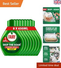 Skip the Soak 8x650ml Lemon Spray Refills - No Rinse Degreaser for Fast Cleaning 8.27 per litre