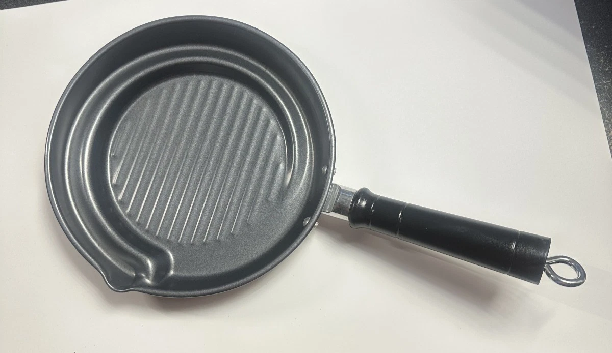 3X Grill Pan Nonstick Fry Pans Kitchen Supply Aluminum GRILL RIDGES W/Pourer NEW