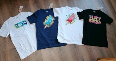 4 Levi's T-shirts Gr. 164 mit Front Druck--neu mit Etikett!!!