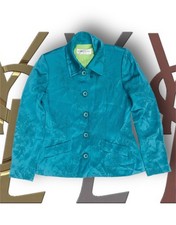 VINTAGE Yves Saint Laurent YSL Floral Silk Jacquard Jacket Blazer Women's medium