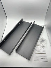 2Pack 16” Black Floating Ledge Shelves For Wall Wood Floating Shelves