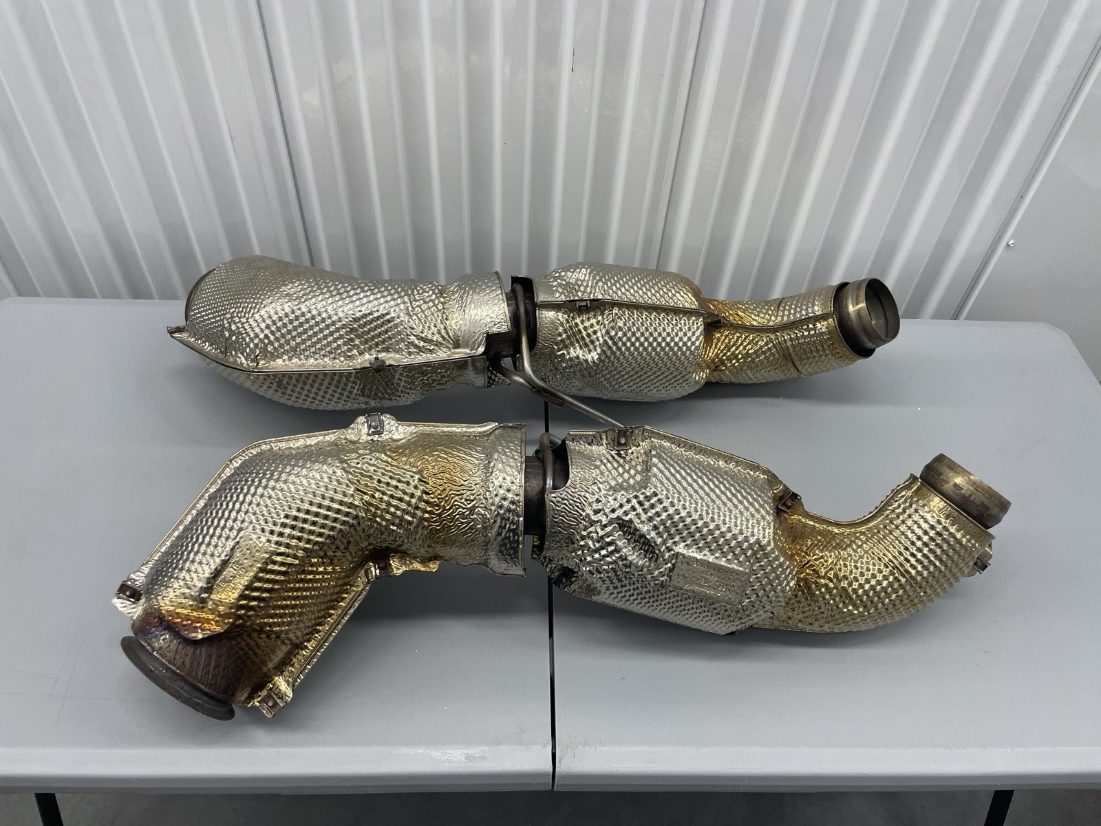 2015-2021 MCLAREN 570S OEM GENUINE DOWNPIPES / CATS PAIR LEFT & RIGHT