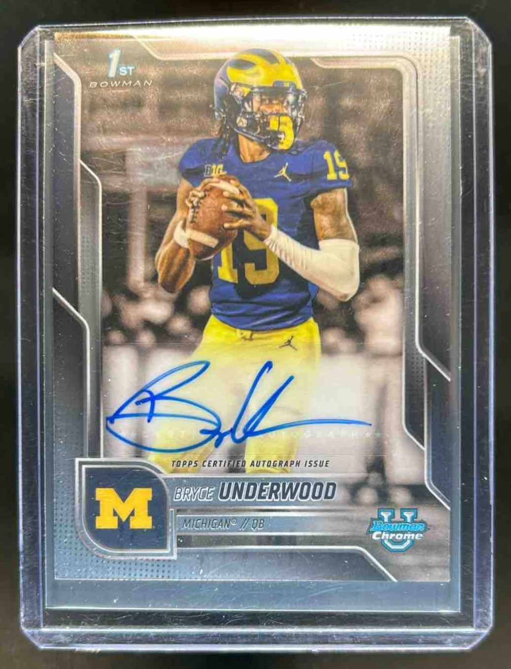 2025 Bowman Chrome U Bryce Underwood Prospect Auto #BCA-BUN Wolverines