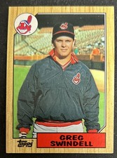 1987 Topps Greg Swindell Rookie Card (RC) 319 Indians Pitcher VG Bent Corners OC. rookie card picture