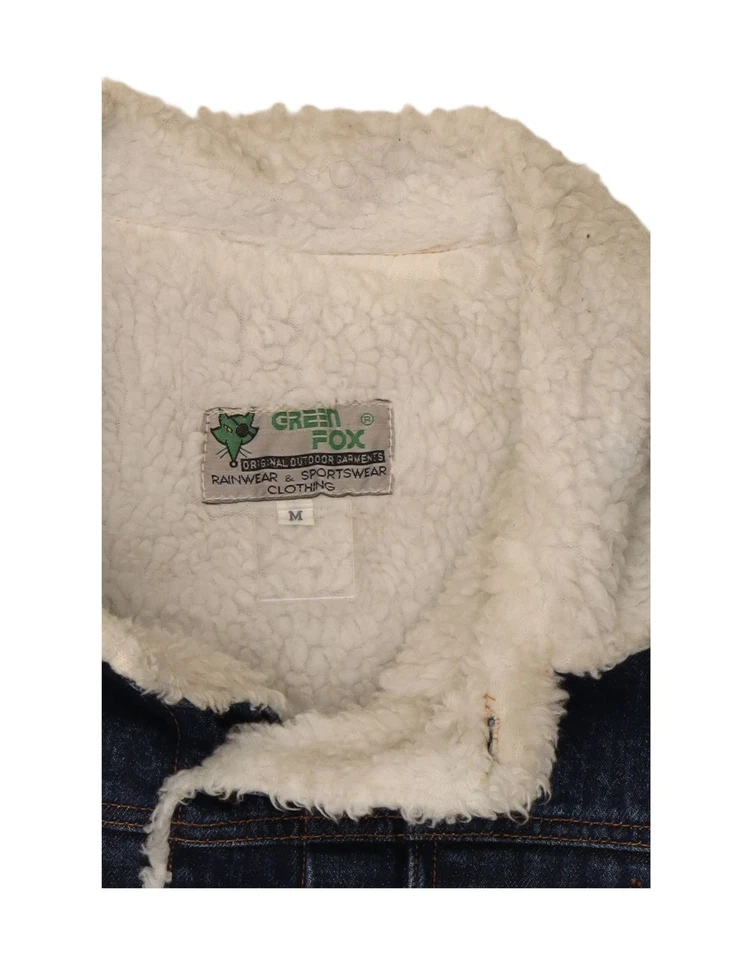 Chaqueta de mezclilla Sherpa Green Fox para hombre Reino Unido 38 azul medio CO23 Foto 3 de 3