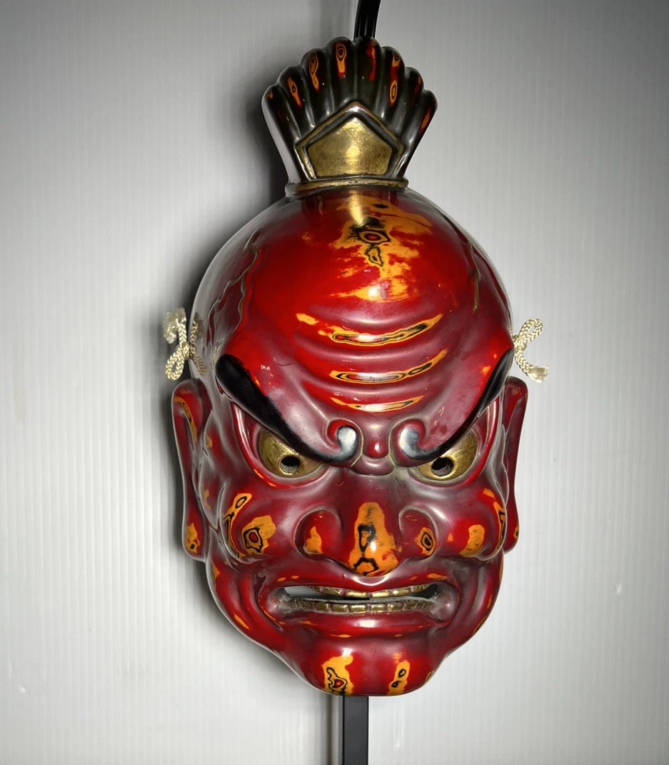 Red Wooden Antique Japanese Masks for sale | eBay