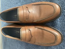 Cole Haan Fleming Grand OS Brown Leather Penny Loafers - Size 7 Med