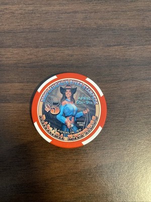 $5  ramada express 2000 River Stampede casino chip  laughlin obsolete super rare