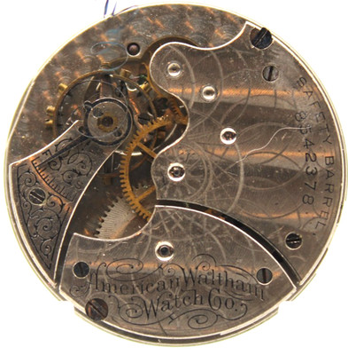 1898 WALTHAM POCKET WATCH MOVEMENT 8542378 GRADE: SEASIDE 6s 15j (GH2)