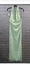 New Peppermayo Cydney Beaded Maxi Dress Sage Sz 6