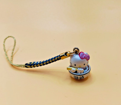Vintage Hello Kitty Sanuki Udon Kagawa Limited Netsuke Strap Sanrio Japan
