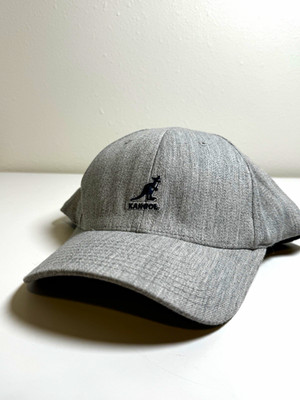 Kangol Flexfit Wool Span Baseball Cap Hat, Gray, L/XL, Stretch Solid