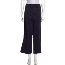 ST. JOHN Navy Wide Leg Cropped Pants Size 18 Made in USA $695