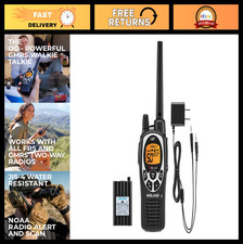 GMRS Two-Way Radio - 50 Channels, Long Range, 142 Privacy Codes, NOAA, Rechargea