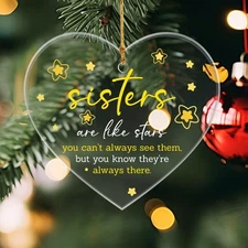 Sister Gift Christmas Ornament for Tree Decorations, Birthday Sisters,... 