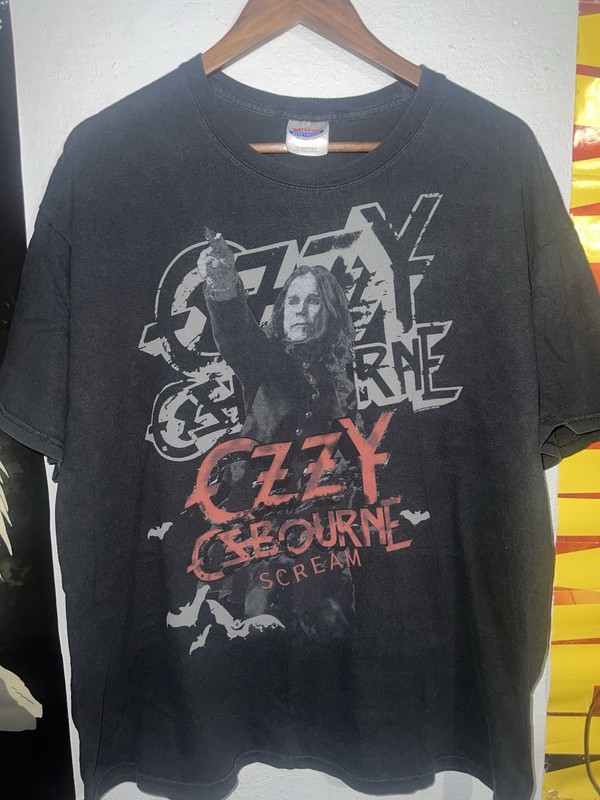 Vtg Y2K Ozzy Osbourne Scream Album Promo Tour Metal Band Tee XL Ozzfest Goth Emo