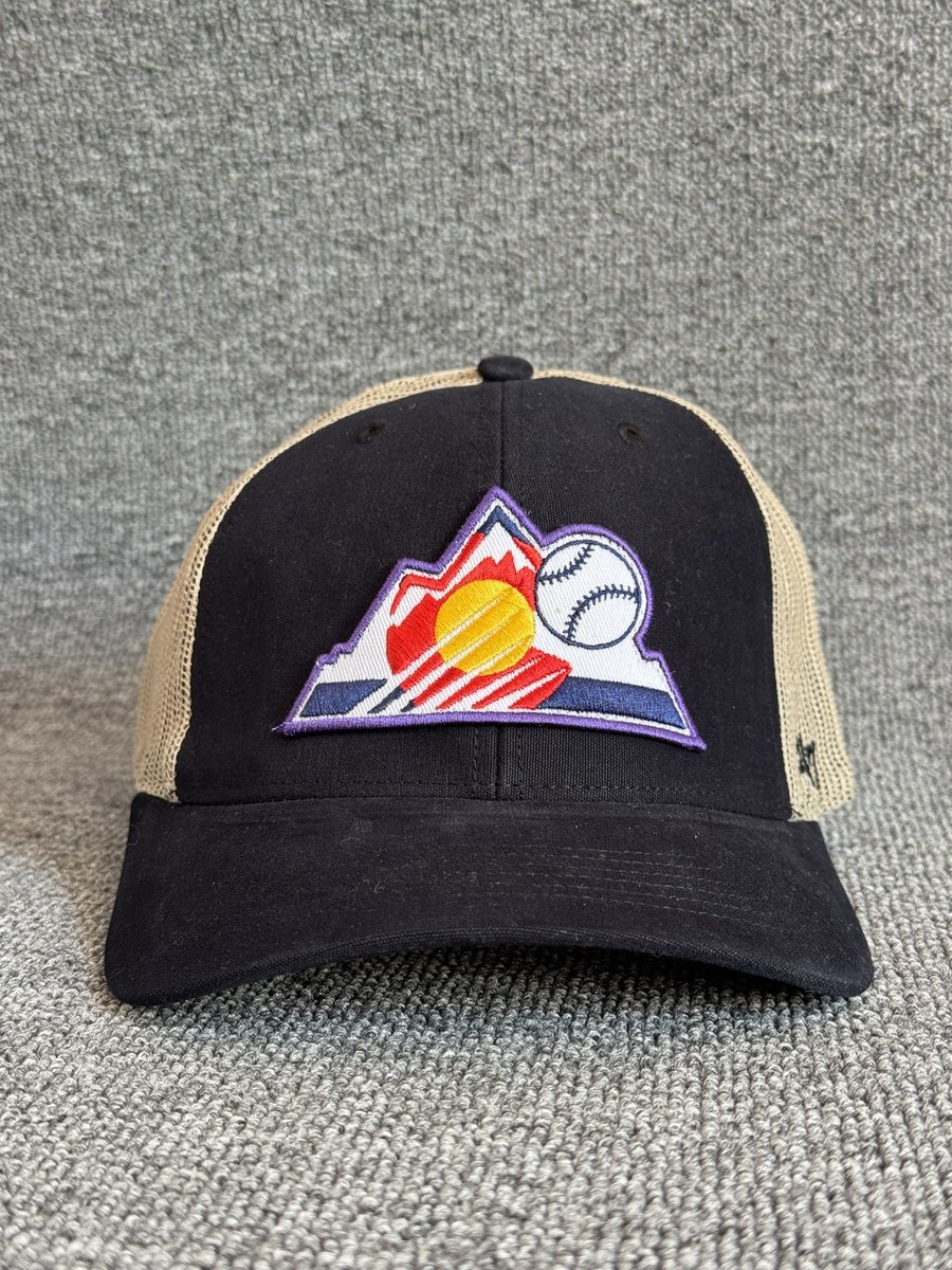 '47 Brand Colorado Rockies Trucker Snapback Black Tan One Size Hat