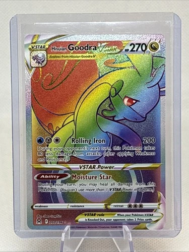 Hisuian Goodra VSTAR (Secret) 202/196 Lost Origin Rainbow Ultra Rare 2022 NM+