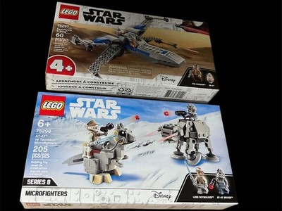 2-LEGO Star Wars: X-Wing Starfighter 75297 and 75298 At-At Vs Tauntaun New