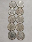 Lot of 10 - U.S. 90% Silver Roosevelt Dimes 1962- 1964 P D XF $1 Face #22