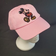 New Disney Parks Youth Pink Sequin Mickey Mouse Baseball Hat Cap