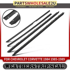 4x New Window Sweep Weatherstrip Felt Seal Kit for Chevrolet Corvette 1984-1989