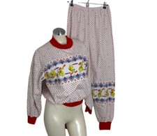 Vintage Looney Tunes Pajamas No Size Tag Please See Measurements 90's